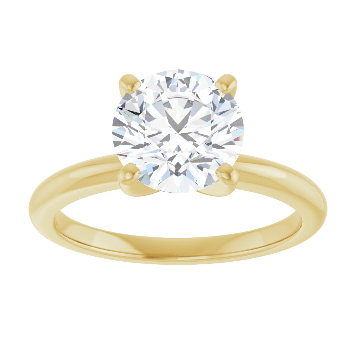 Round Engagement Ring (8 Mm) Mounting - gallery - Series 123213