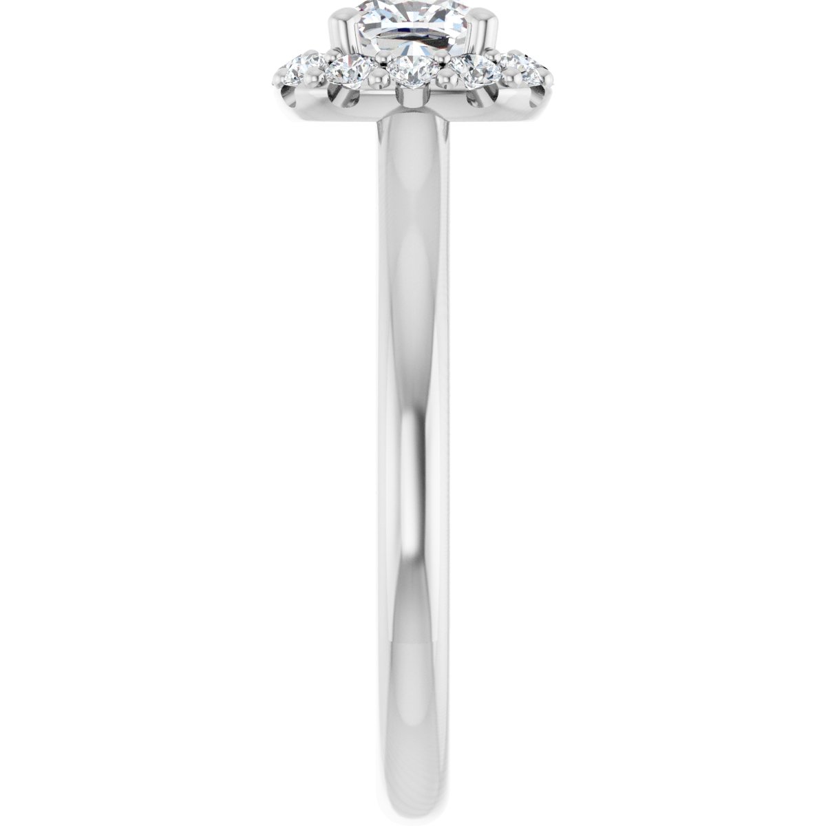 Cushion Halo-Style Engagement Ring Semi-Mount - gallery - Series 123336