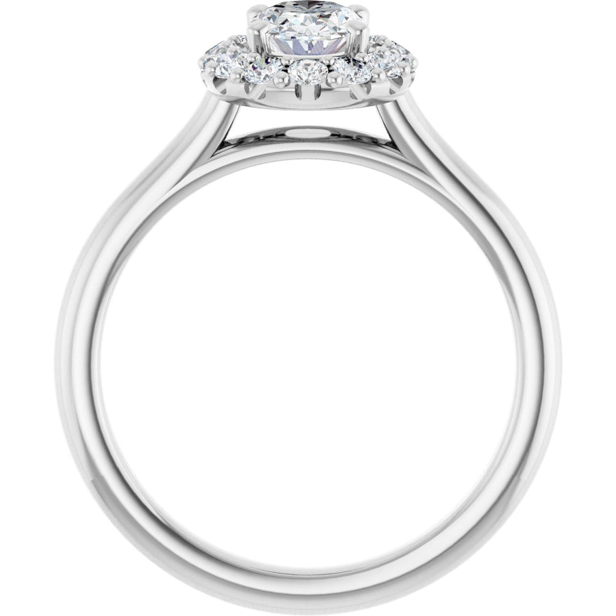 Oval Halo-Style Engagement Ring Semi-Mount - gallery - Series 123336
