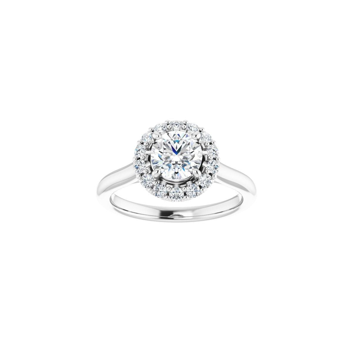 Round Halo-Style Engagement Ring Semi-Mount - gallery - Series 123336
