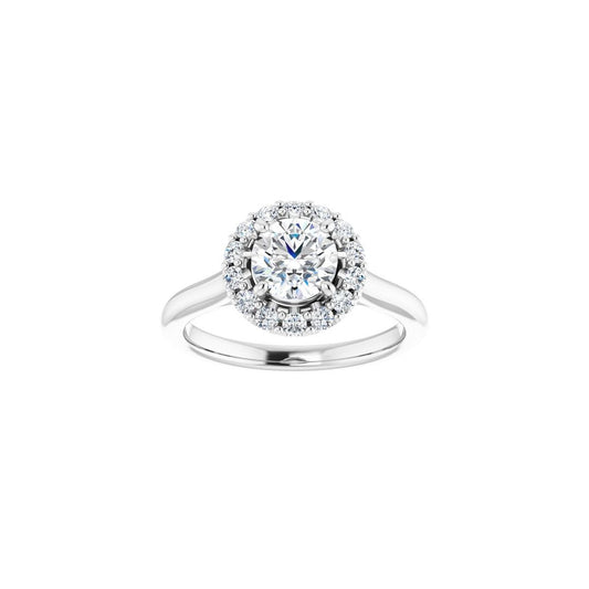 Round Halo-Style Engagement Ring Semi-Mount - gallery - Series 123336