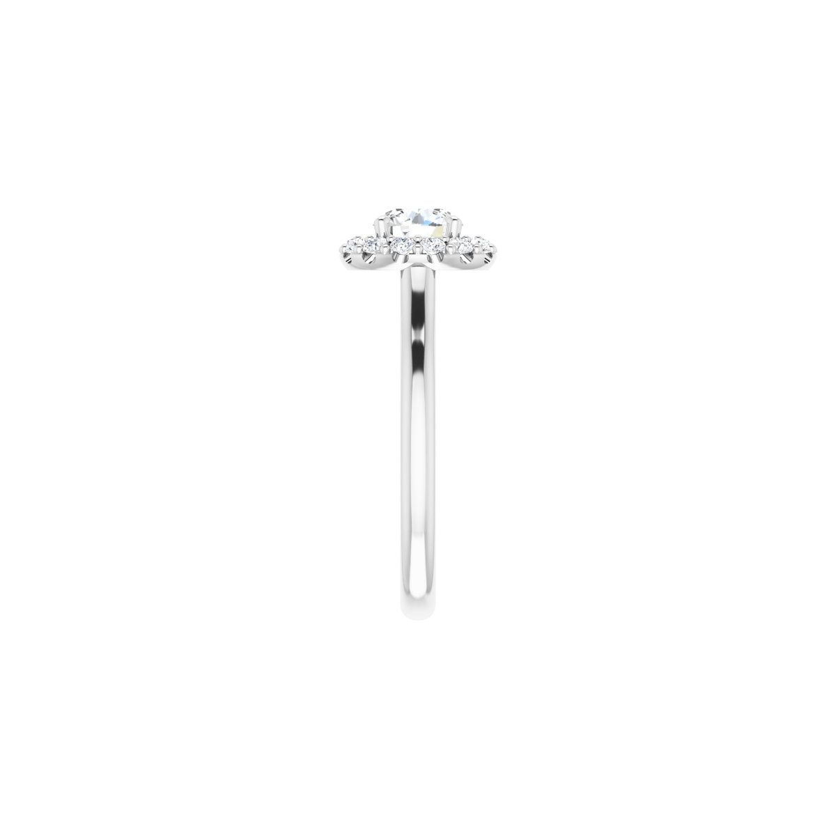 Round Halo-Style Engagement Ring Semi-Mount - gallery - Series 123336