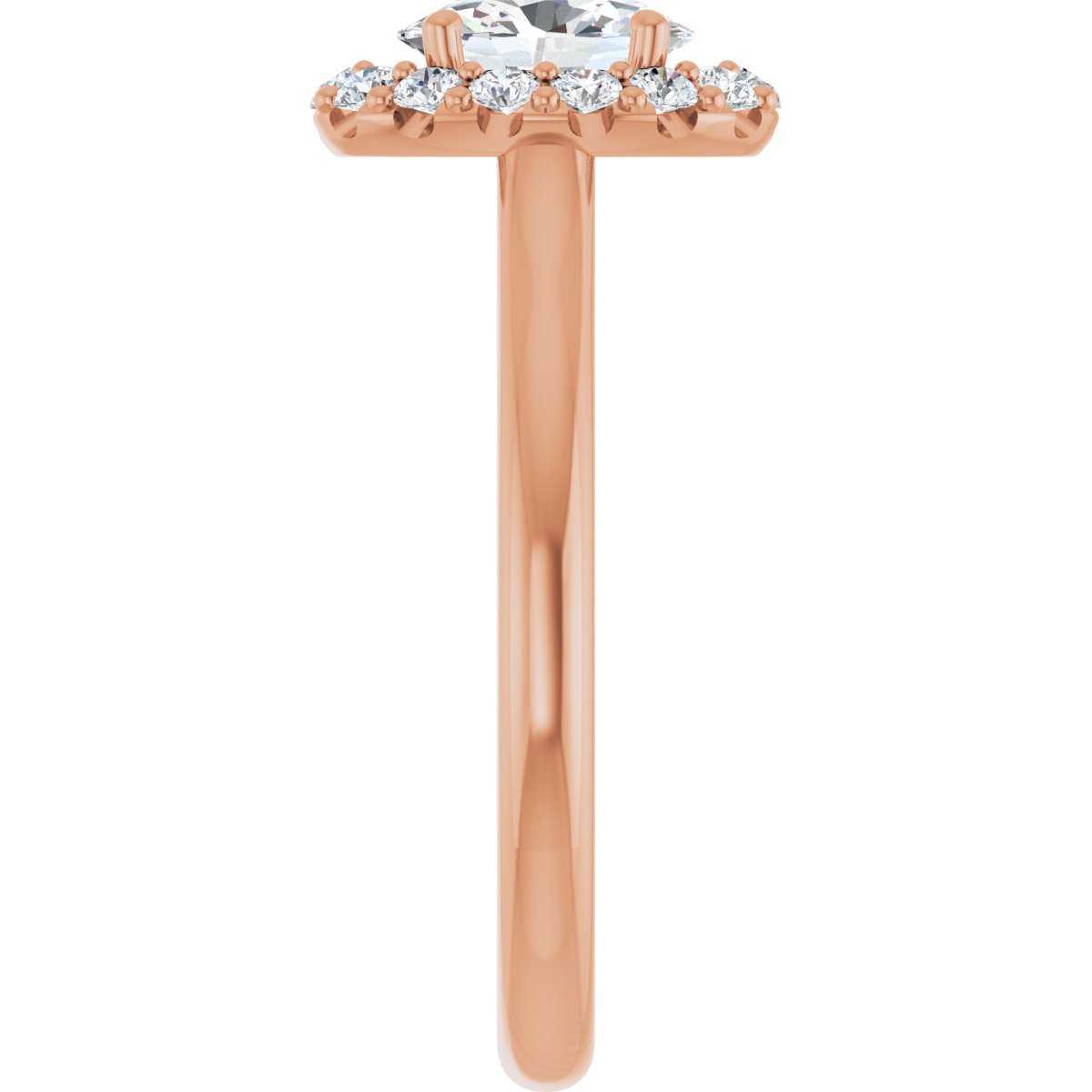 Oval Halo-Style Engagement Ring Semi-Mount - gallery - Series 123336