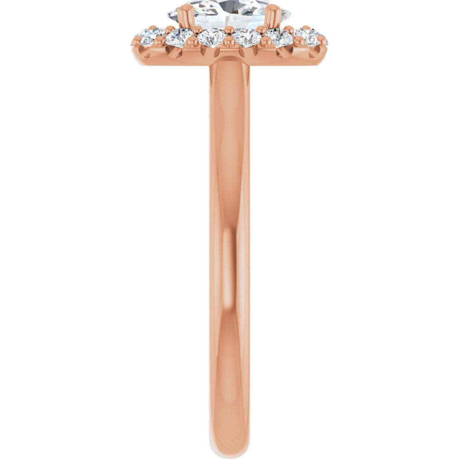 Oval Halo-Style Engagement Ring Semi-Mount - gallery - Series 123336