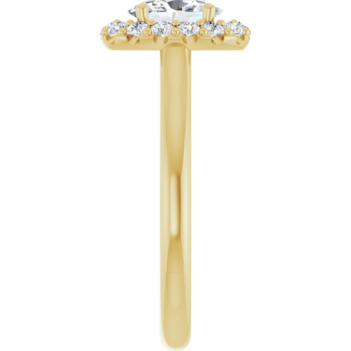 Oval Halo-Style Engagement Ring Semi-Mount - gallery - Series 123336