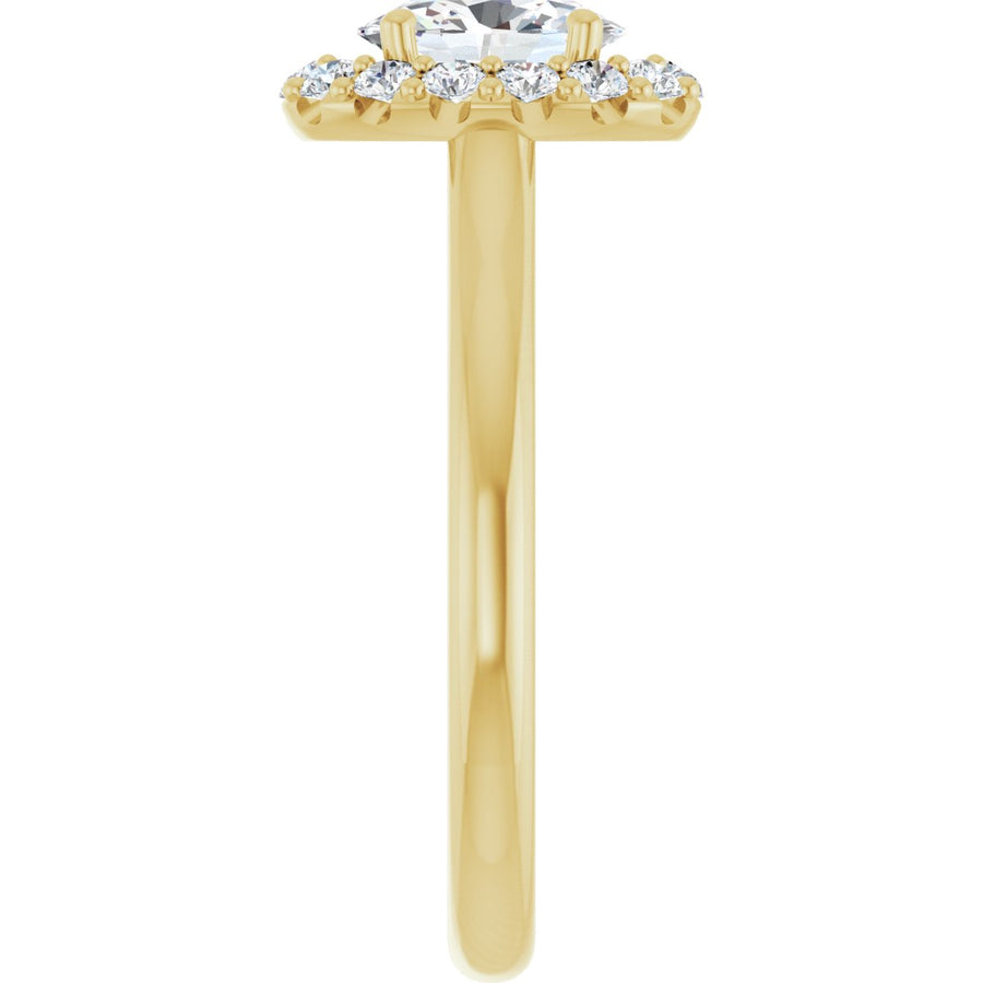 Oval Halo-Style Engagement Ring Semi-Mount - gallery - Series 123336