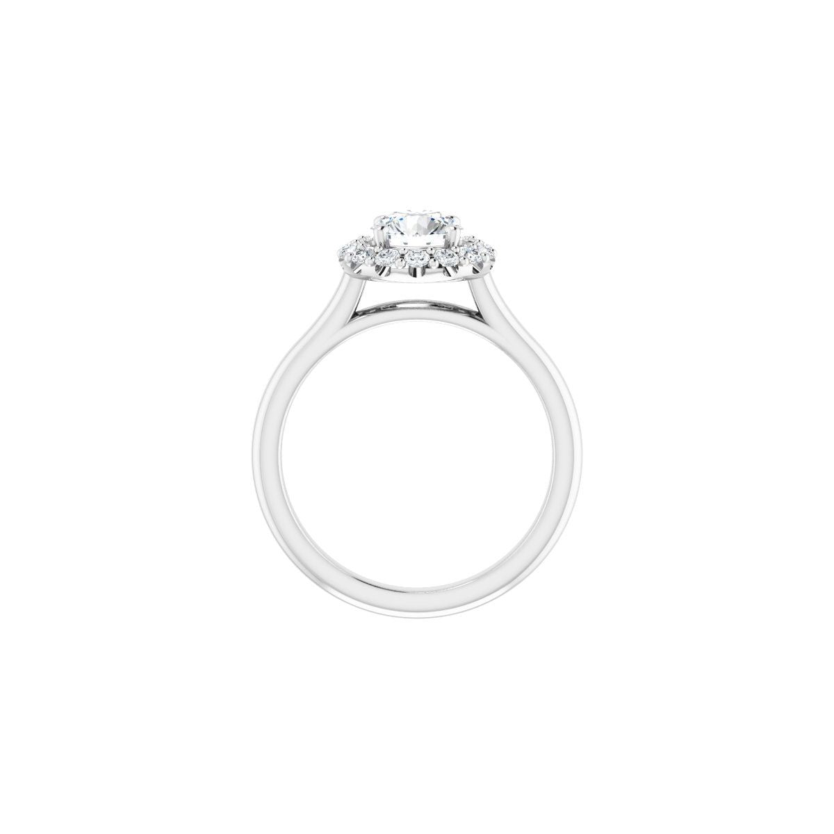 Round Halo-Style Engagement Ring Semi-Mount - gallery - Series 123336