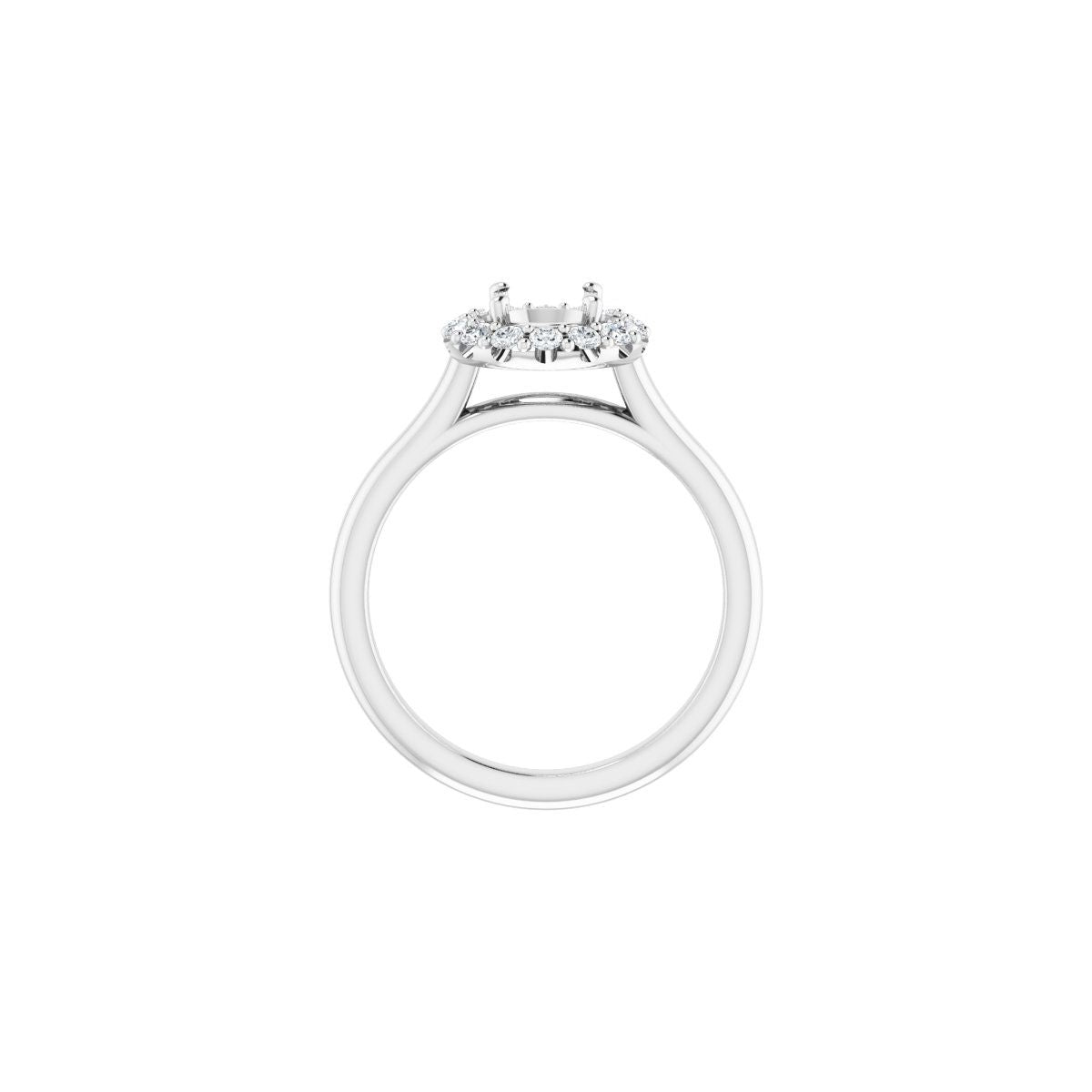 Round Halo-Style Engagement Ring Semi-Mount - gallery - Series 123336