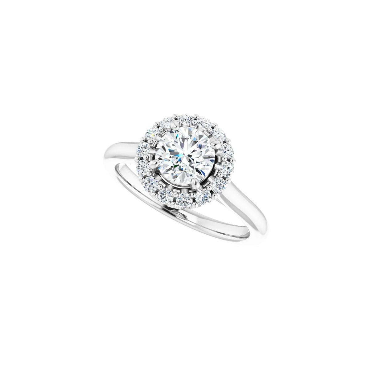 Round Halo-Style Engagement Ring Semi-Mount - gallery - Series 123336
