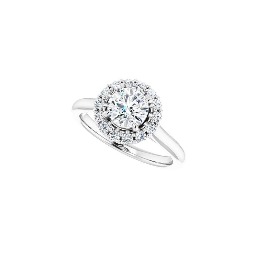 Round Halo-Style Engagement Ring Semi-Mount - gallery - Series 123336