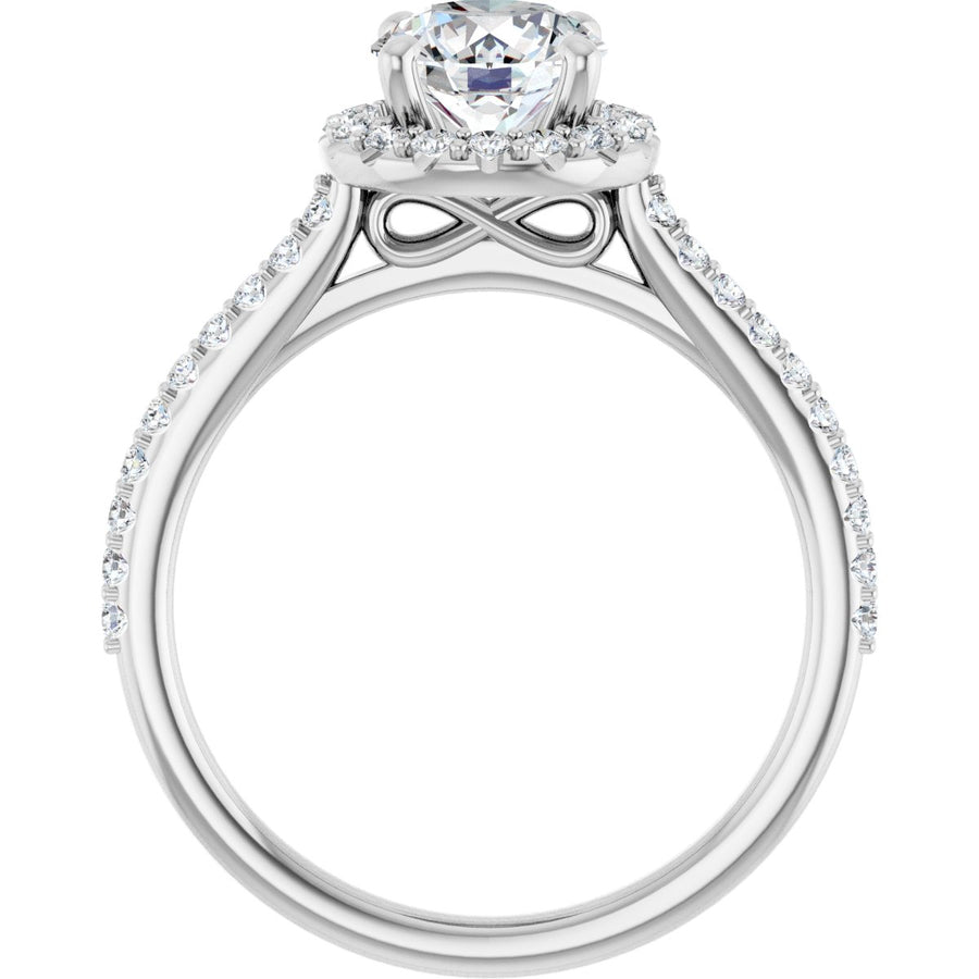 Round Halo-Style Engagement Ring Semi-Mount - gallery - Series 123359