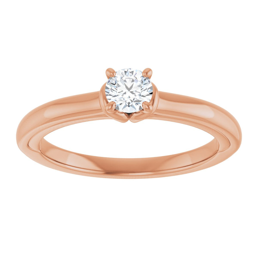 Round Solitaire Engagement Ring (4.1 Mm) Mounting - gallery - Series 123440