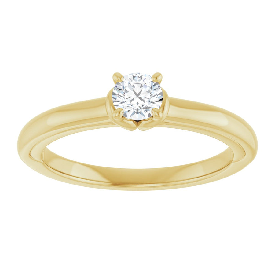 Round Solitaire Engagement Ring (4.1 Mm) Mounting - gallery - Series 123440