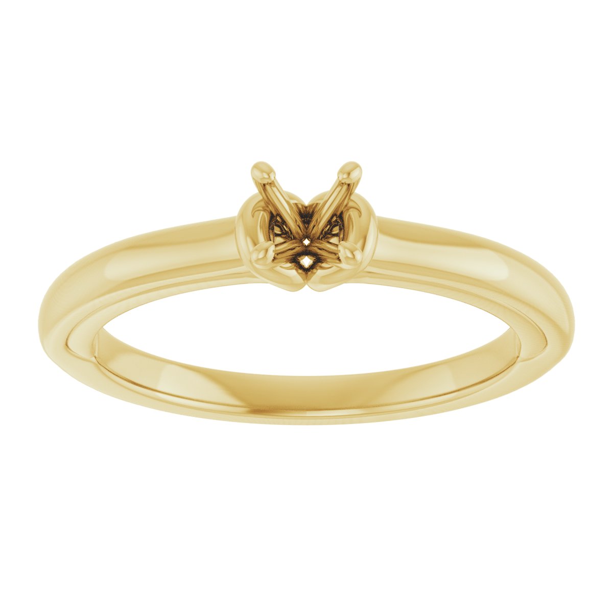Round Solitaire Engagement Ring (4.1 Mm) Mounting - gallery - Series 123440