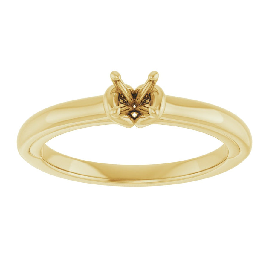 Round Solitaire Engagement Ring (4.1 Mm) Mounting - gallery - Series 123440