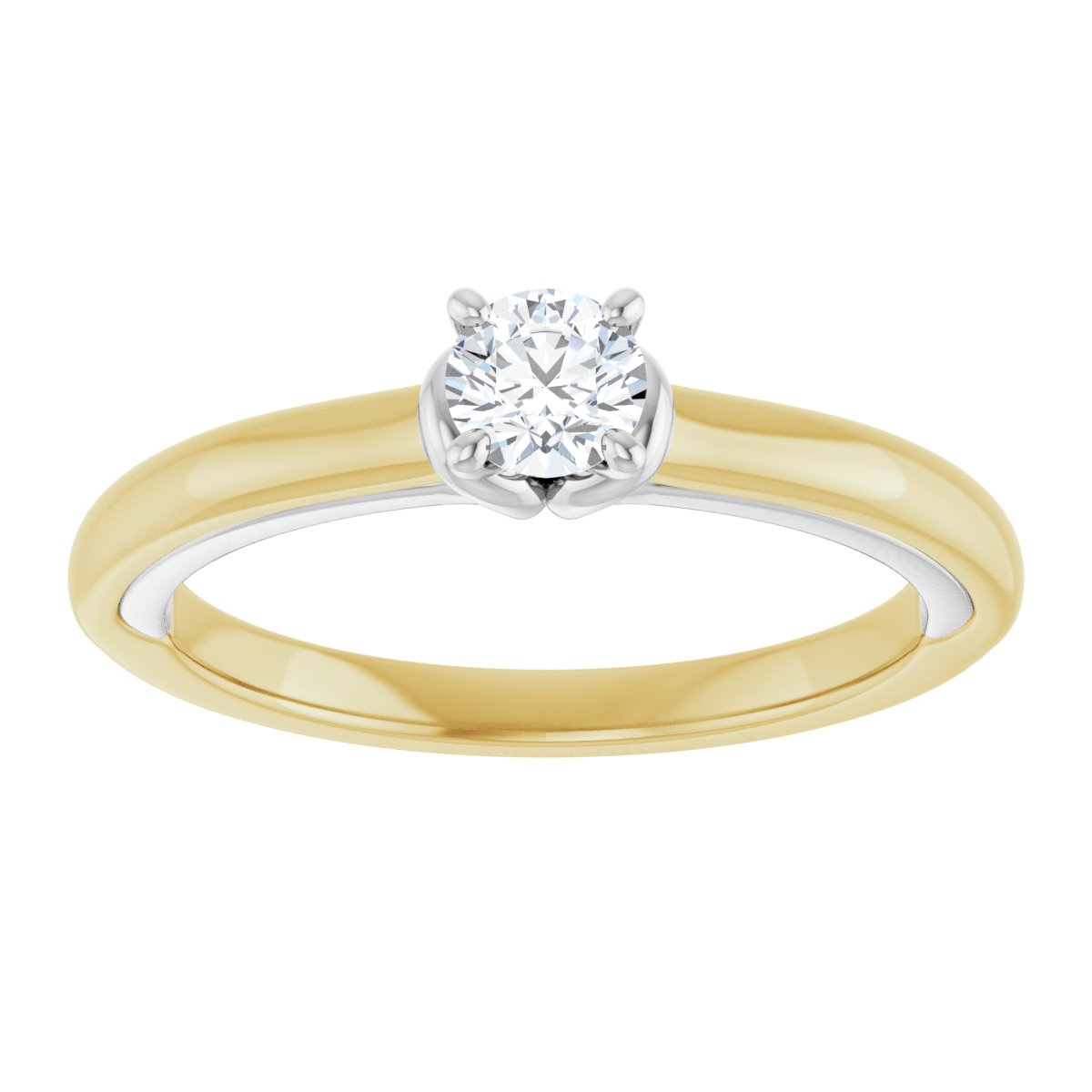 Round Solitaire Engagement Ring (4.1 Mm) Mounting - gallery - Series 123440