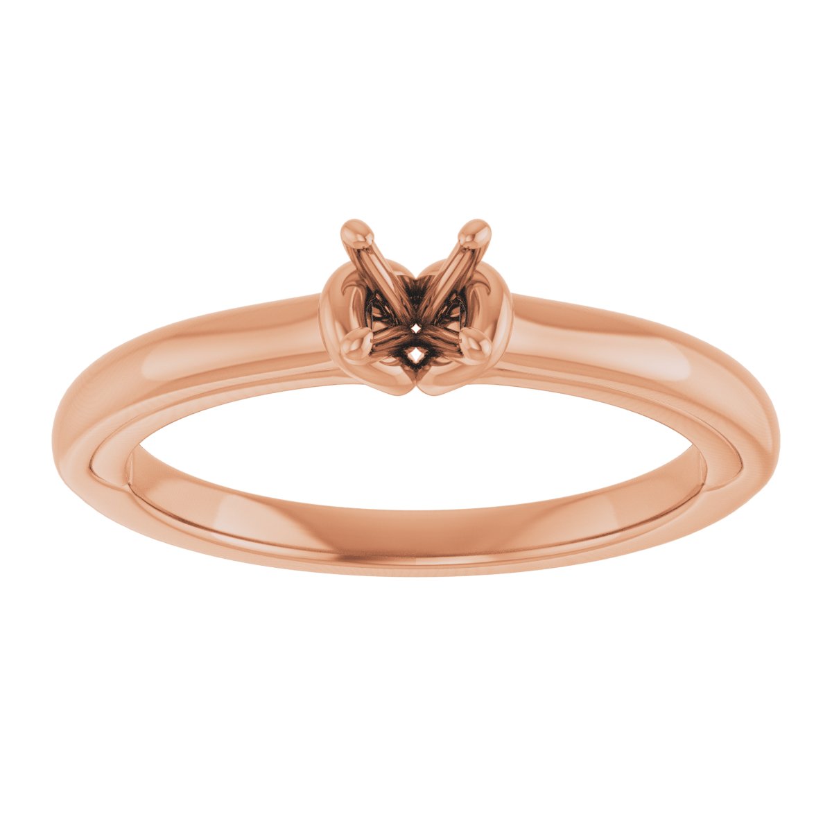 Round Solitaire Engagement Ring (4.1 Mm) Mounting - gallery - Series 123440
