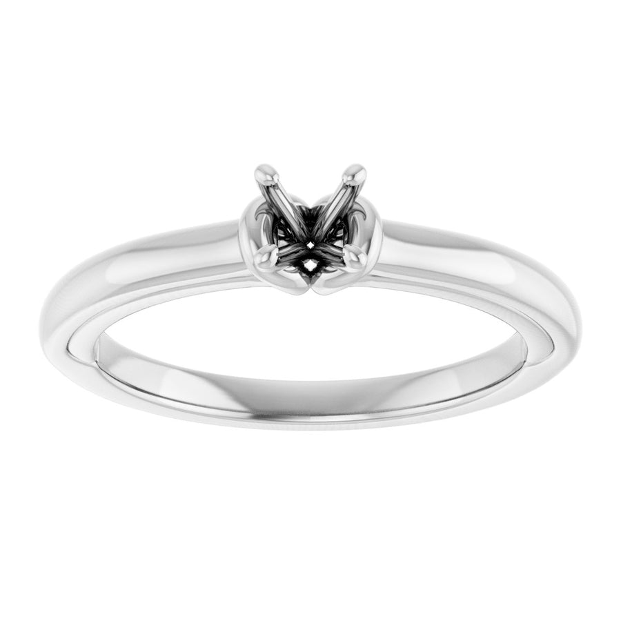Round Solitaire Engagement Ring (4.1 Mm) Mounting - gallery - Series 123440