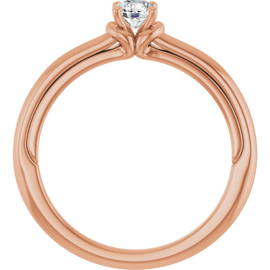 Round Solitaire Engagement Ring (4.1 Mm) Mounting - gallery - Series 123440