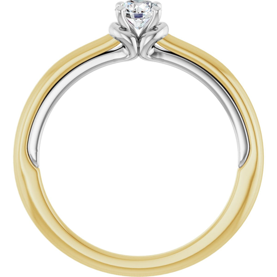 Round Solitaire Engagement Ring (4.1 Mm) Mounting - gallery - Series 123440