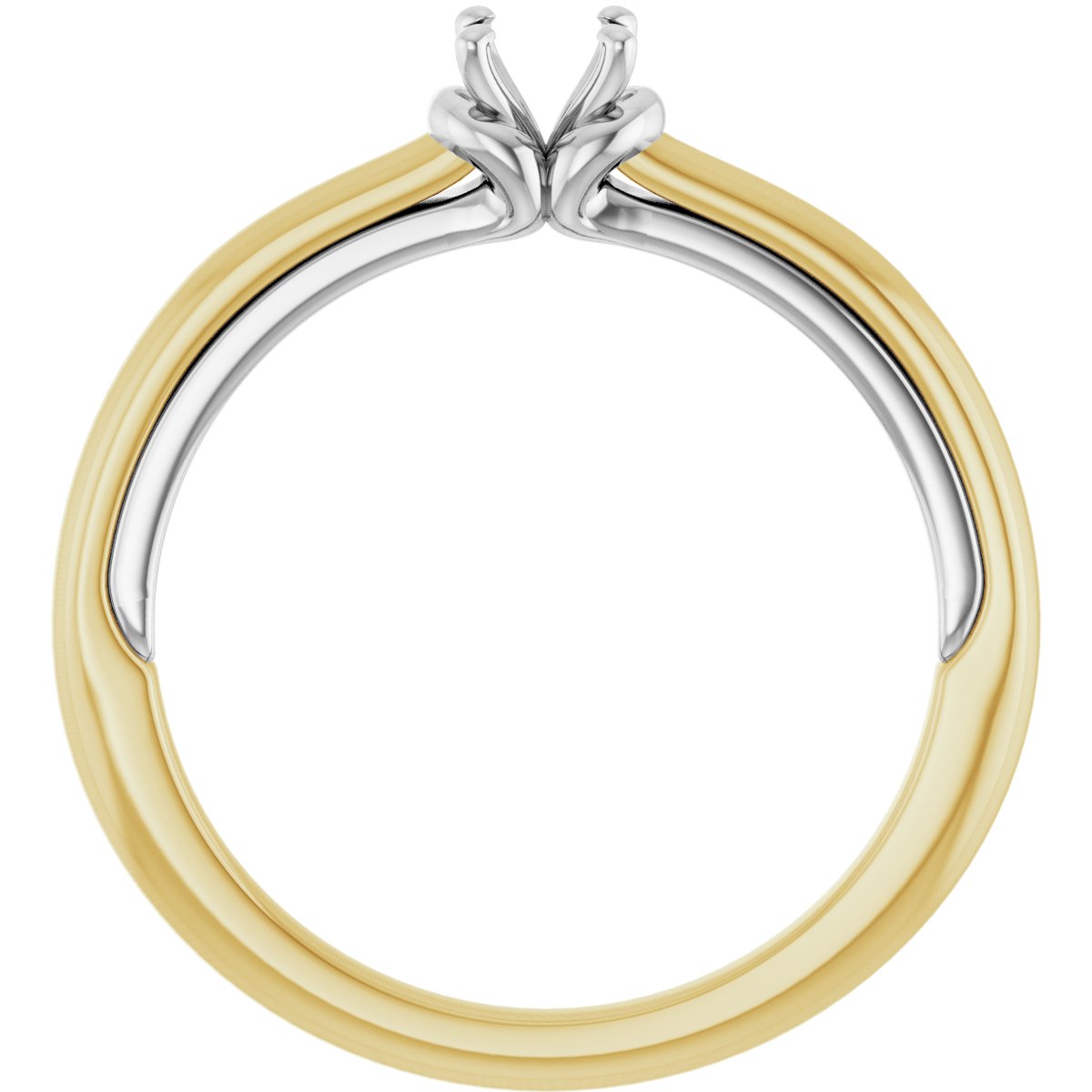 Round Solitaire Engagement Ring (4.1 Mm) Mounting - gallery - Series 123440