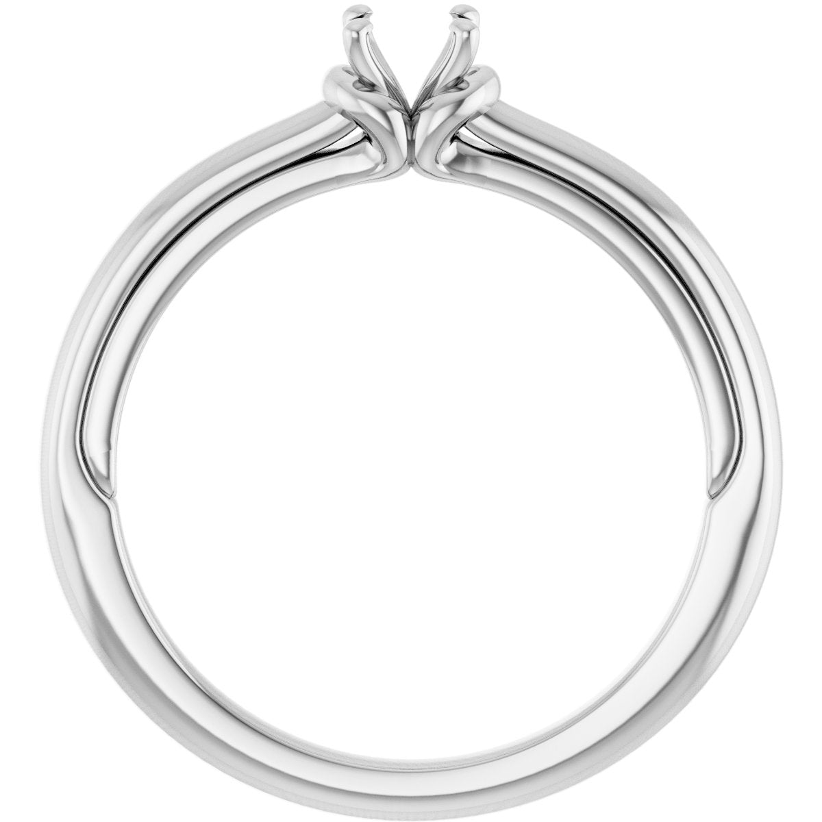 Round Solitaire Engagement Ring (4.1 Mm) Mounting - gallery - Series 123440
