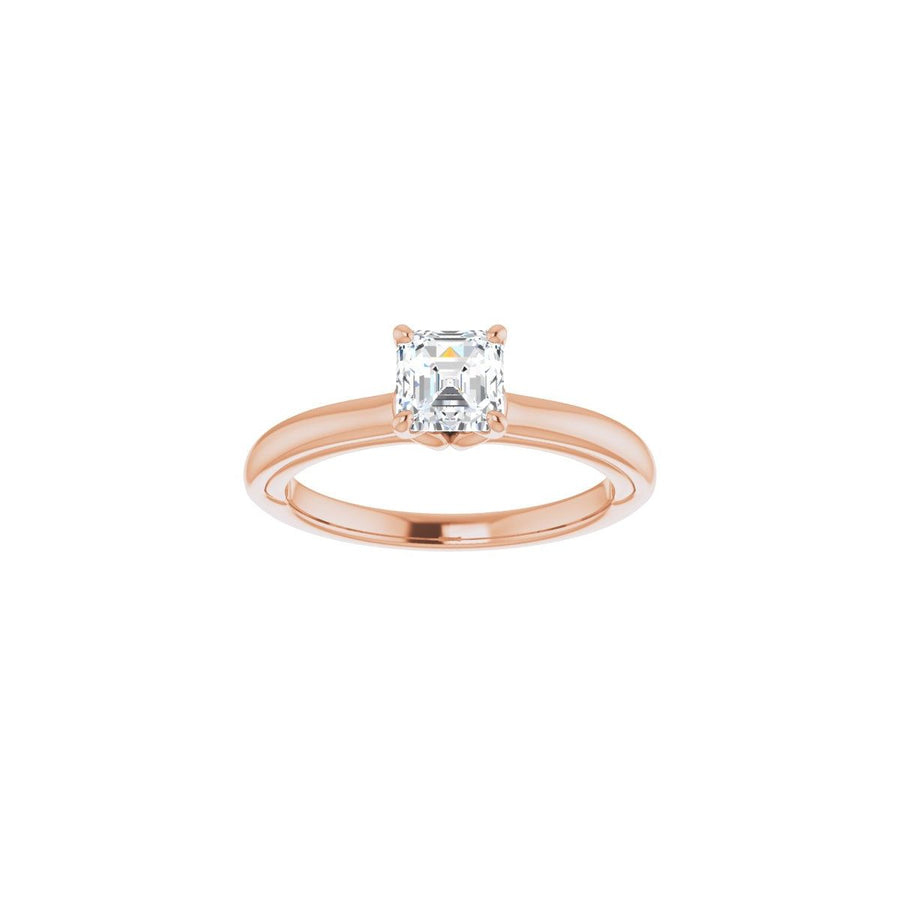 Asscher Solitaire Engagement Ring (5 X 5 Mm) Mounting - gallery - Series 123440