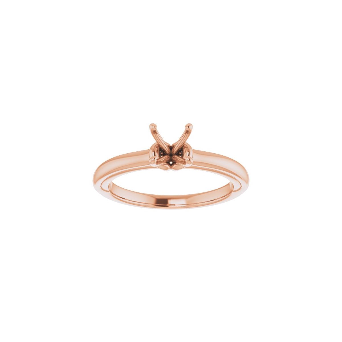 Asscher Solitaire Engagement Ring (5 X 5 Mm) Mounting - gallery - Series 123440