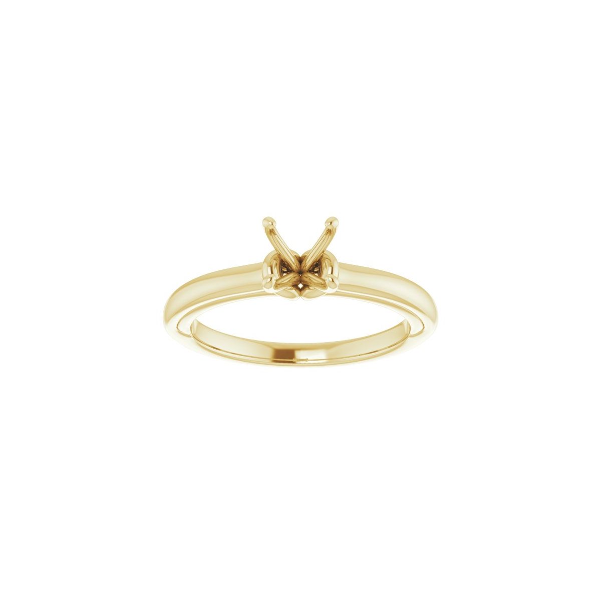 Asscher Solitaire Engagement Ring (5 X 5 Mm) Mounting - gallery - Series 123440