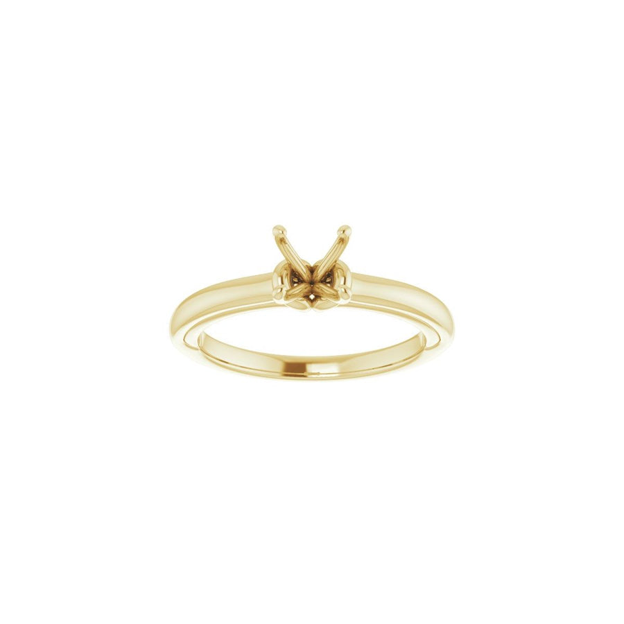 Asscher Solitaire Engagement Ring (5 X 5 Mm) Mounting - gallery - Series 123440