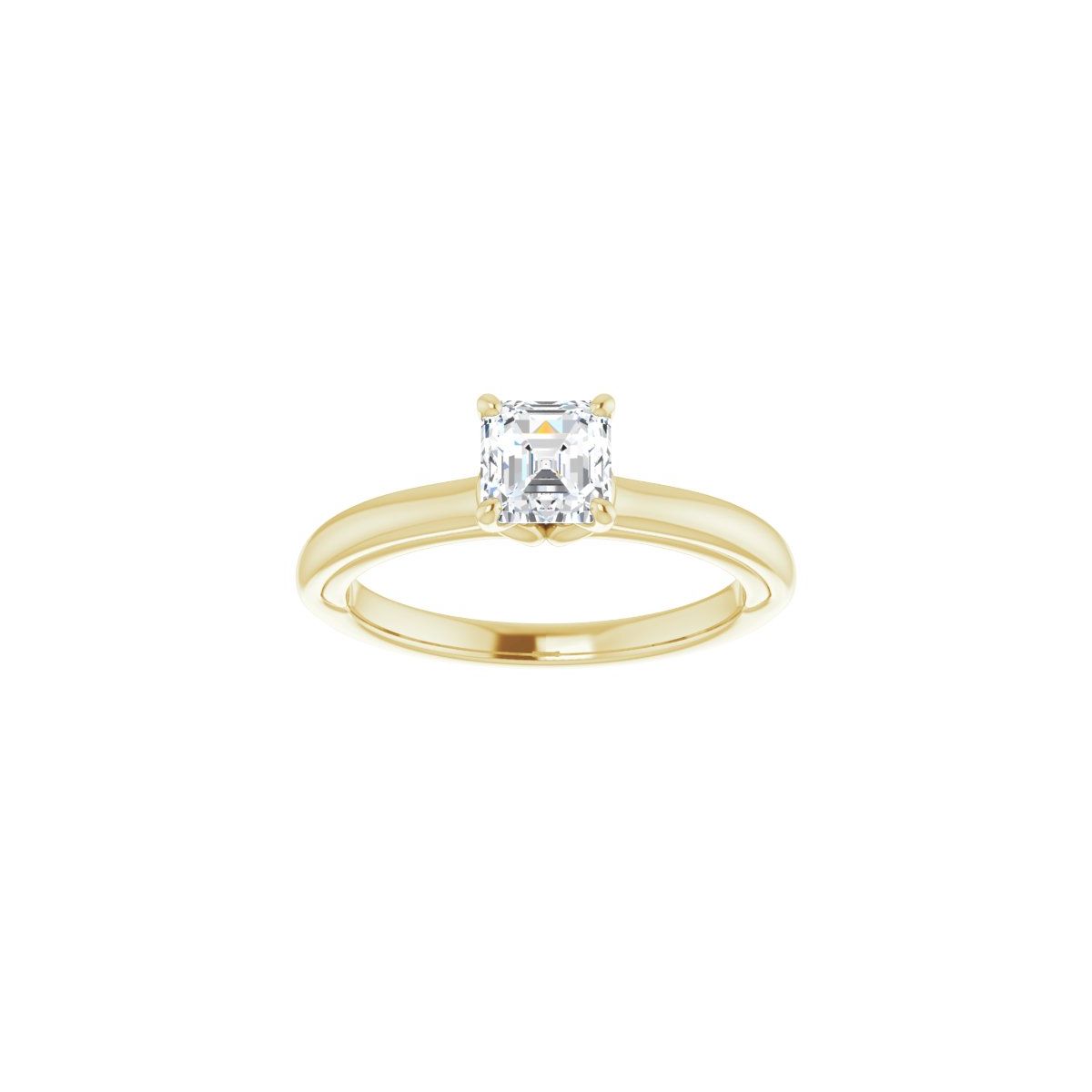 Asscher Solitaire Engagement Ring (5 X 5 Mm) Mounting - gallery - Series 123440