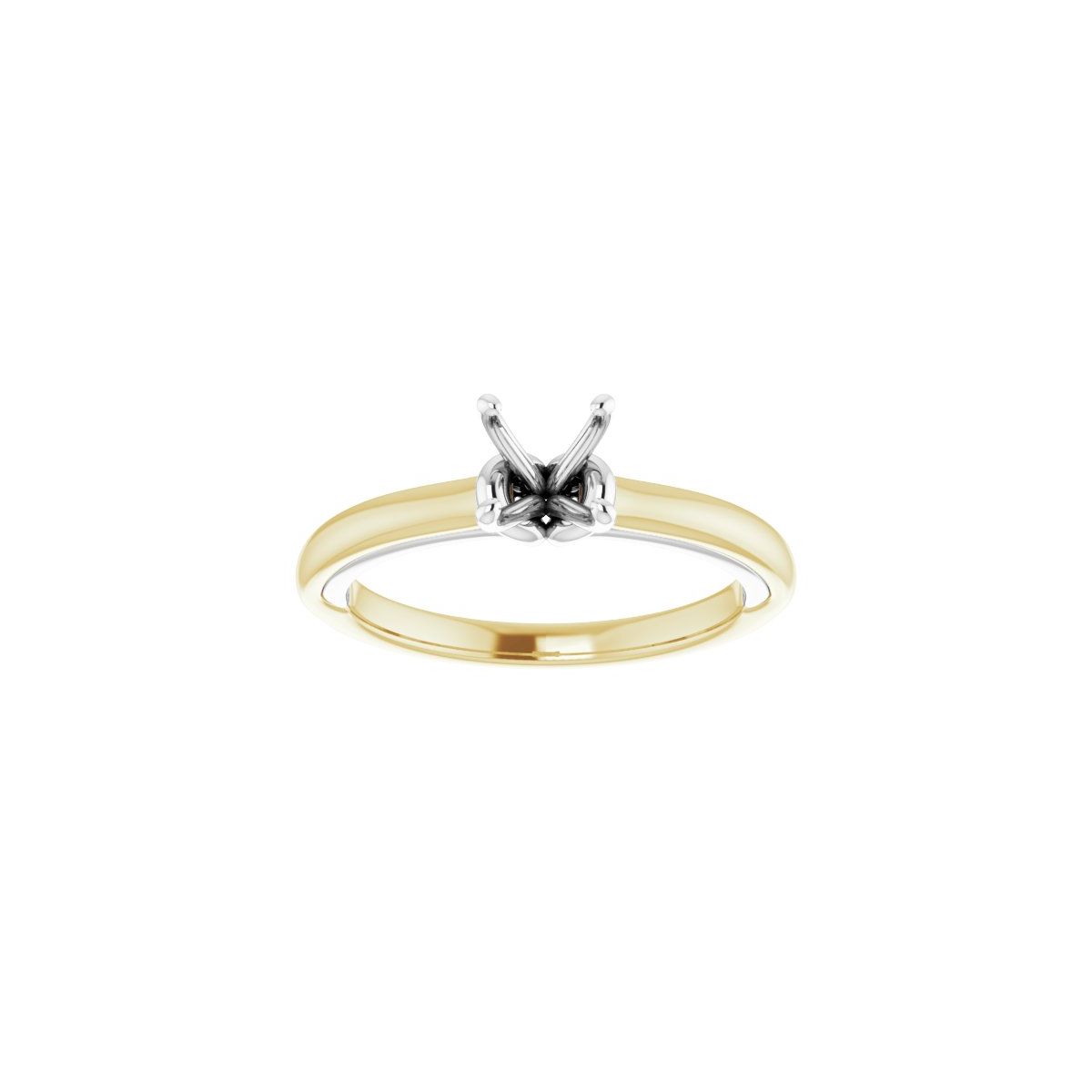 Asscher Solitaire Engagement Ring (5 X 5 Mm) Mounting - gallery - Series 123440
