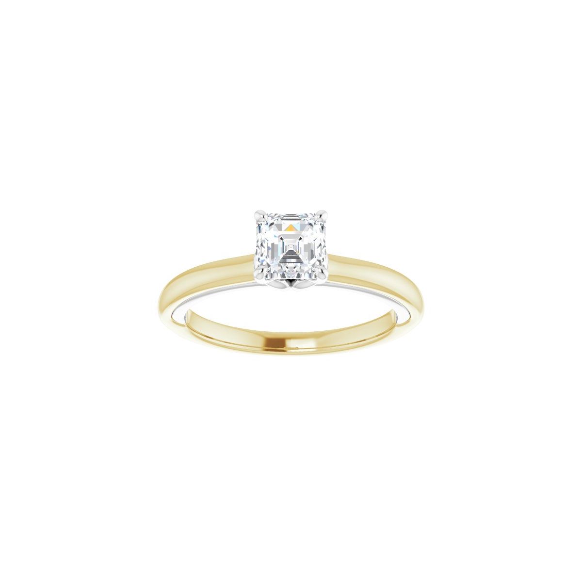 Asscher Solitaire Engagement Ring (5 X 5 Mm) Mounting - gallery - Series 123440