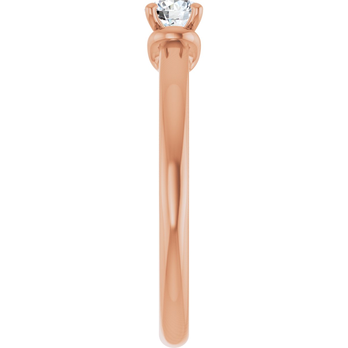 Round Solitaire Engagement Ring (4.1 Mm) Mounting - gallery - Series 123440