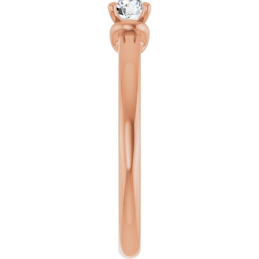 Round Solitaire Engagement Ring (4.1 Mm) Mounting - gallery - Series 123440