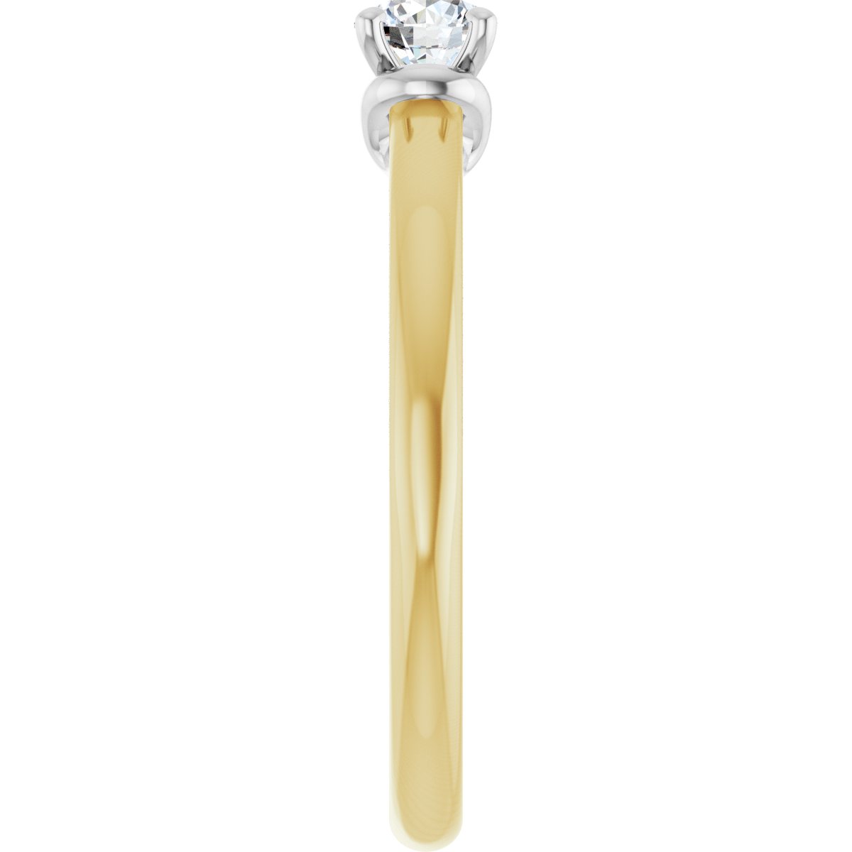 Round Solitaire Engagement Ring (4.1 Mm) Mounting - gallery - Series 123440