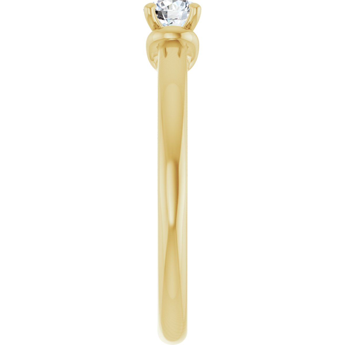 Round Solitaire Engagement Ring (4.1 Mm) Mounting - gallery - Series 123440