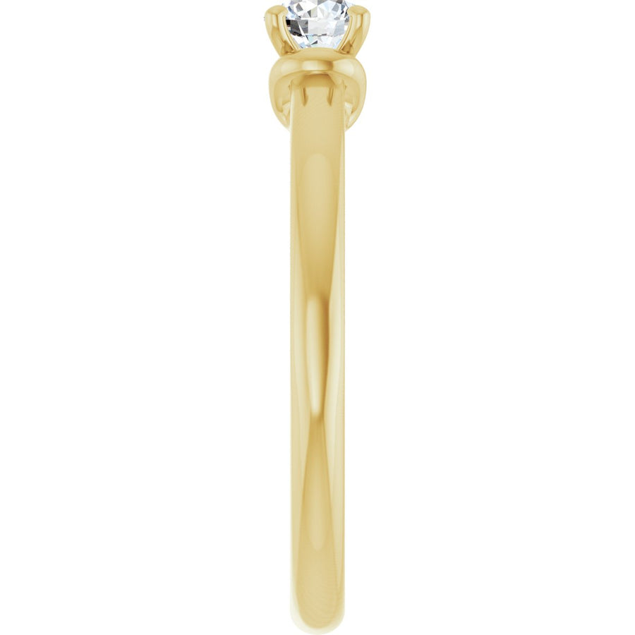 Round Solitaire Engagement Ring (4.1 Mm) Mounting - gallery - Series 123440