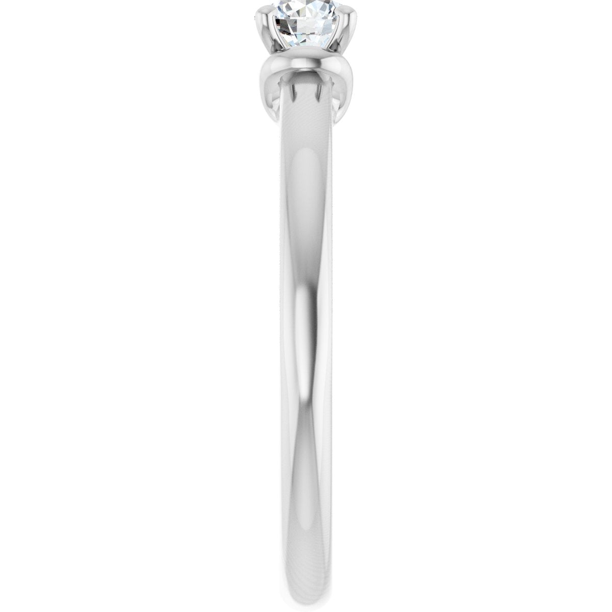 Round Solitaire Engagement Ring (4.1 Mm) Mounting - gallery - Series 123440