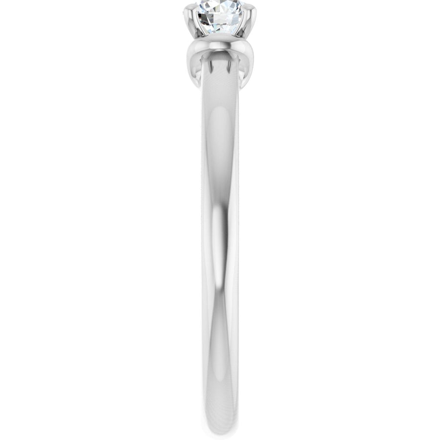 Round Solitaire Engagement Ring (4.1 Mm) Mounting - gallery - Series 123440