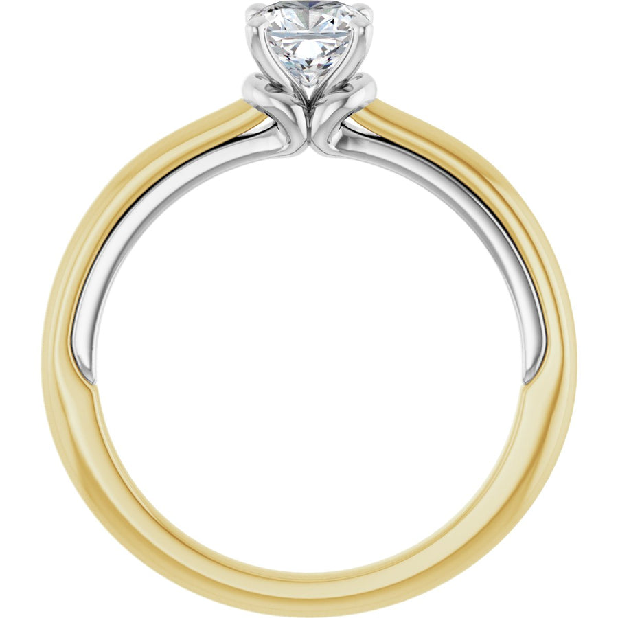 Cushion Solitaire Engagement Ring (5 X 5 Mm) Mounting - gallery - Series 123440
