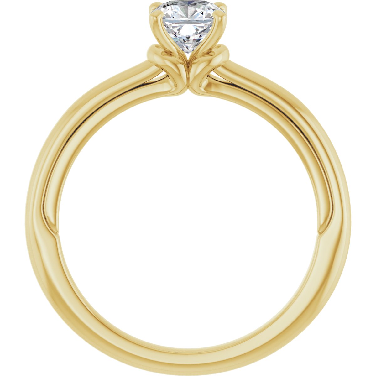 Cushion Solitaire Engagement Ring (5 X 5 Mm) Mounting - gallery - Series 123440