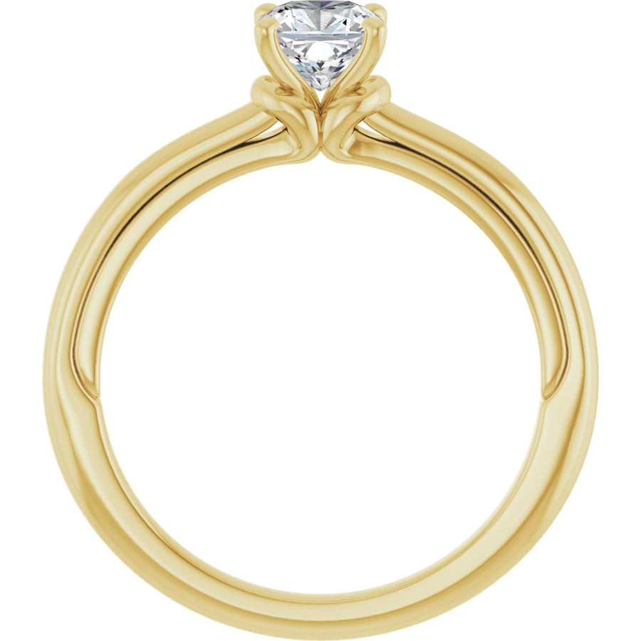 Cushion Solitaire Engagement Ring (5 X 5 Mm) Mounting - gallery - Series 123440