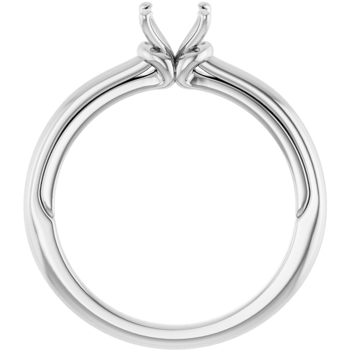 Cushion Solitaire Engagement Ring (5 X 5 Mm) Mounting - gallery - Series 123440