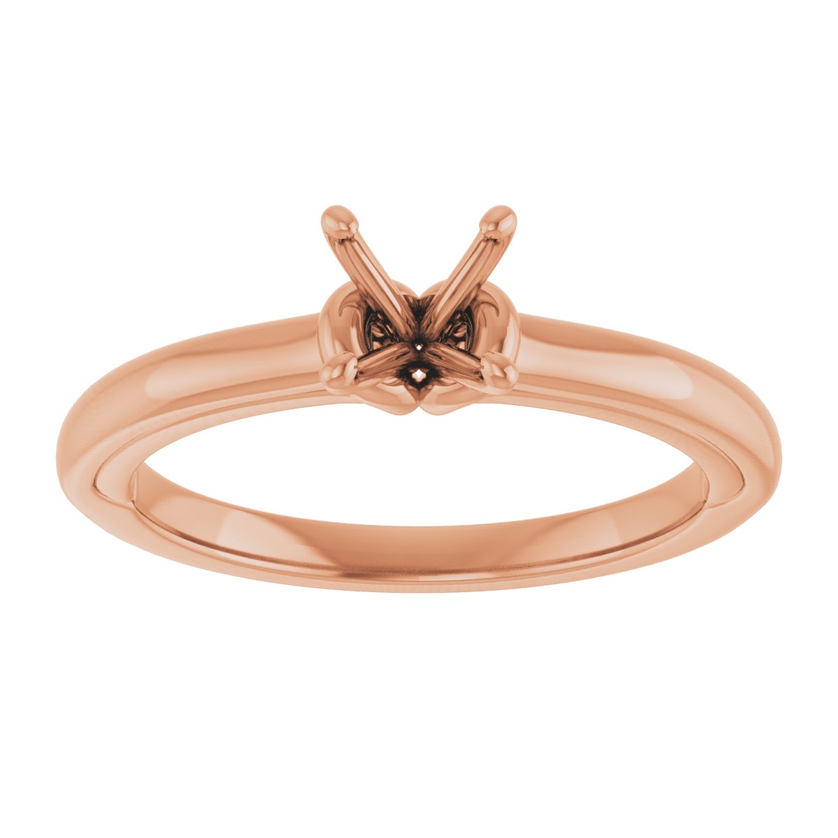 Cushion Solitaire Engagement Ring (5 X 5 Mm) Mounting - gallery - Series 123440
