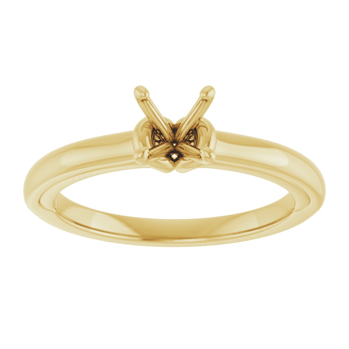 Cushion Solitaire Engagement Ring (5 X 5 Mm) Mounting - gallery - Series 123440