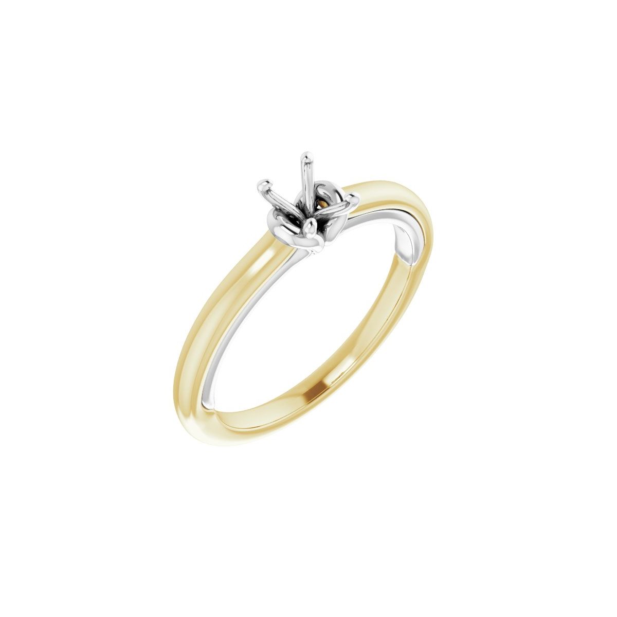 Oval Solitaire Engagement Ring (6 X 4 Mm) Mounting - gallery - Series 123440