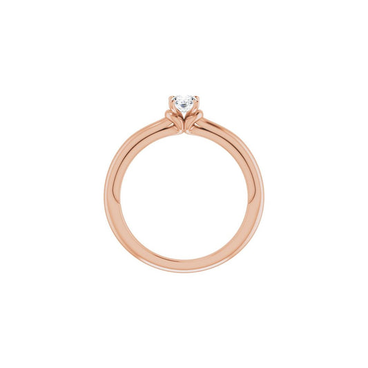 Oval Solitaire Engagement Ring (6 X 4 Mm) Mounting - gallery - Series 123440
