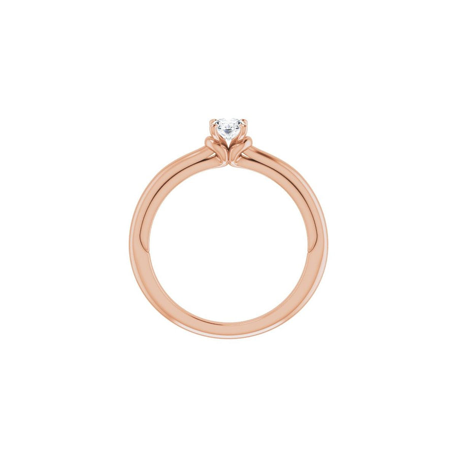 Oval Solitaire Engagement Ring (6 X 4 Mm) Mounting - gallery - Series 123440