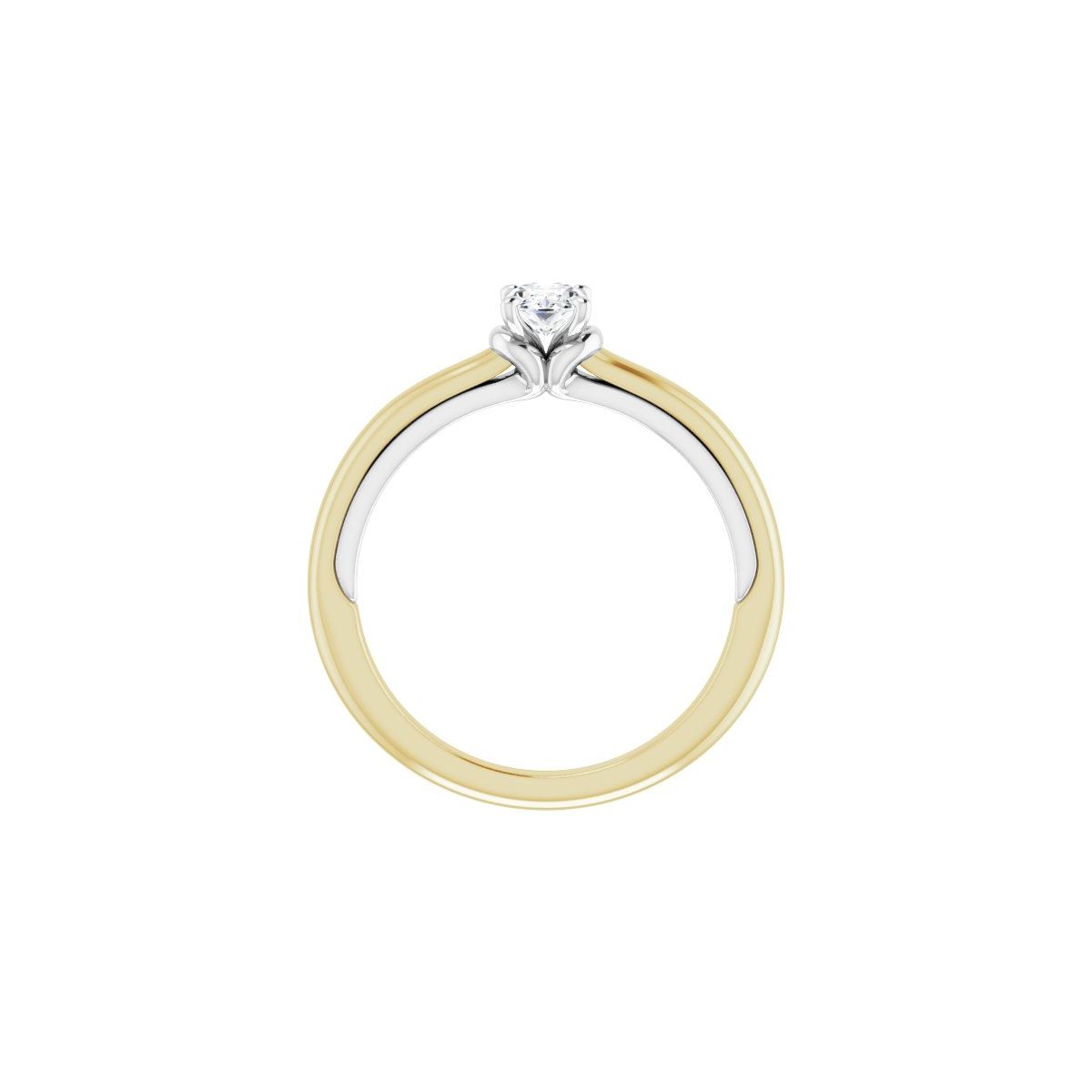 Oval Solitaire Engagement Ring (6 X 4 Mm) Mounting - gallery - Series 123440